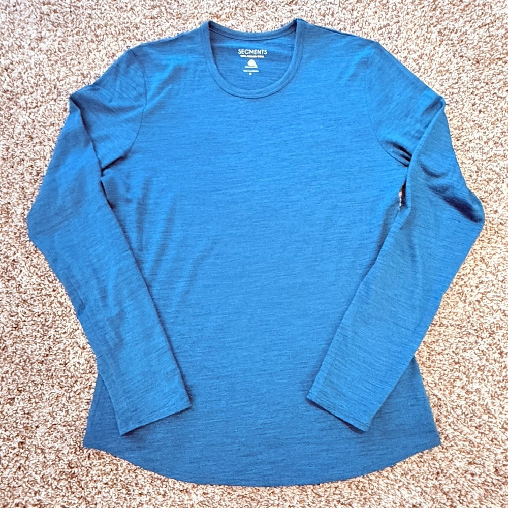 Seg'ments 100% Merino Wool Women S Shirt Long Sleeve Thermal Base Layer Hiking